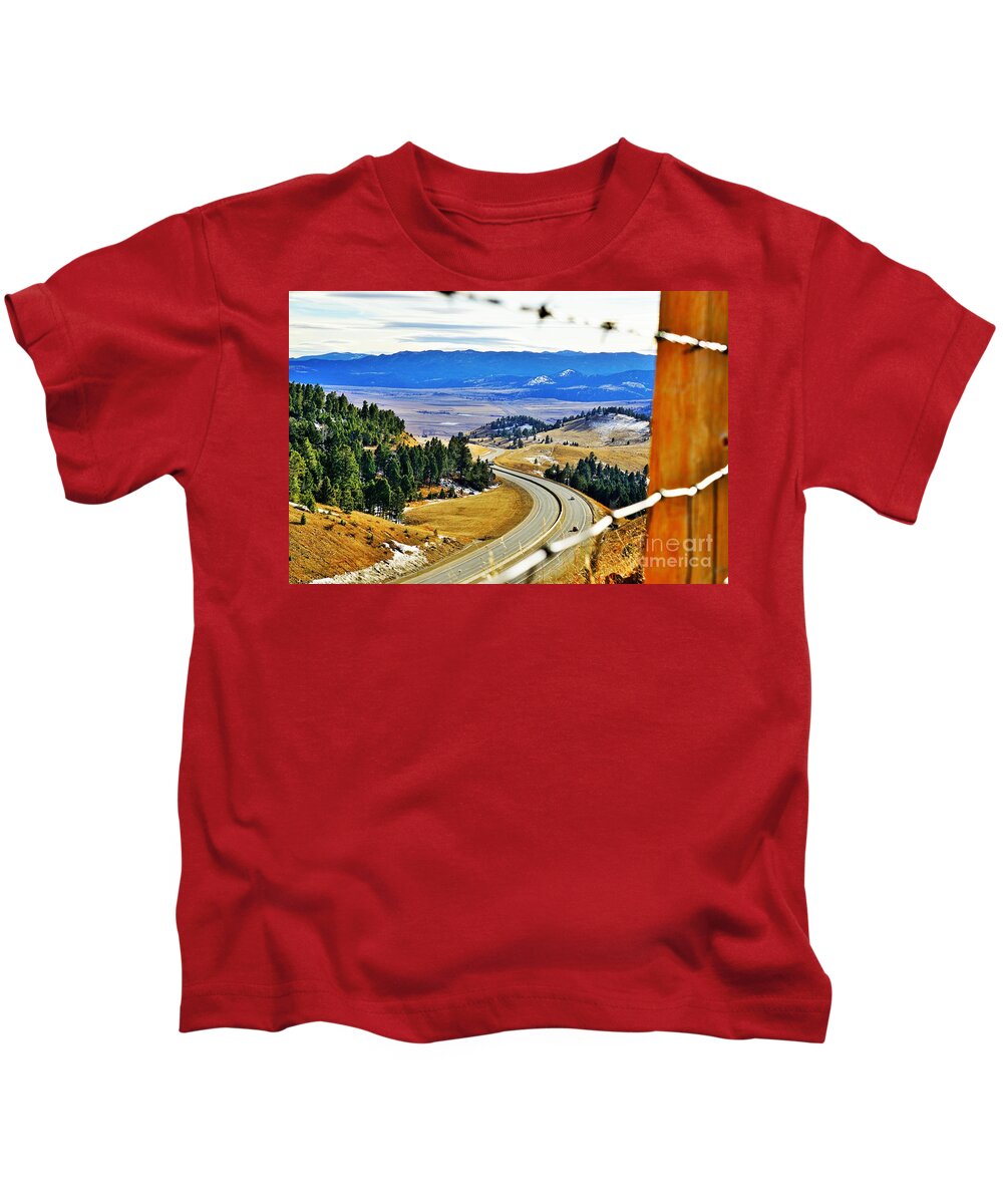 Boulder Kids T-Shirt featuring the photograph Boulder Montana by Merle Grenz
