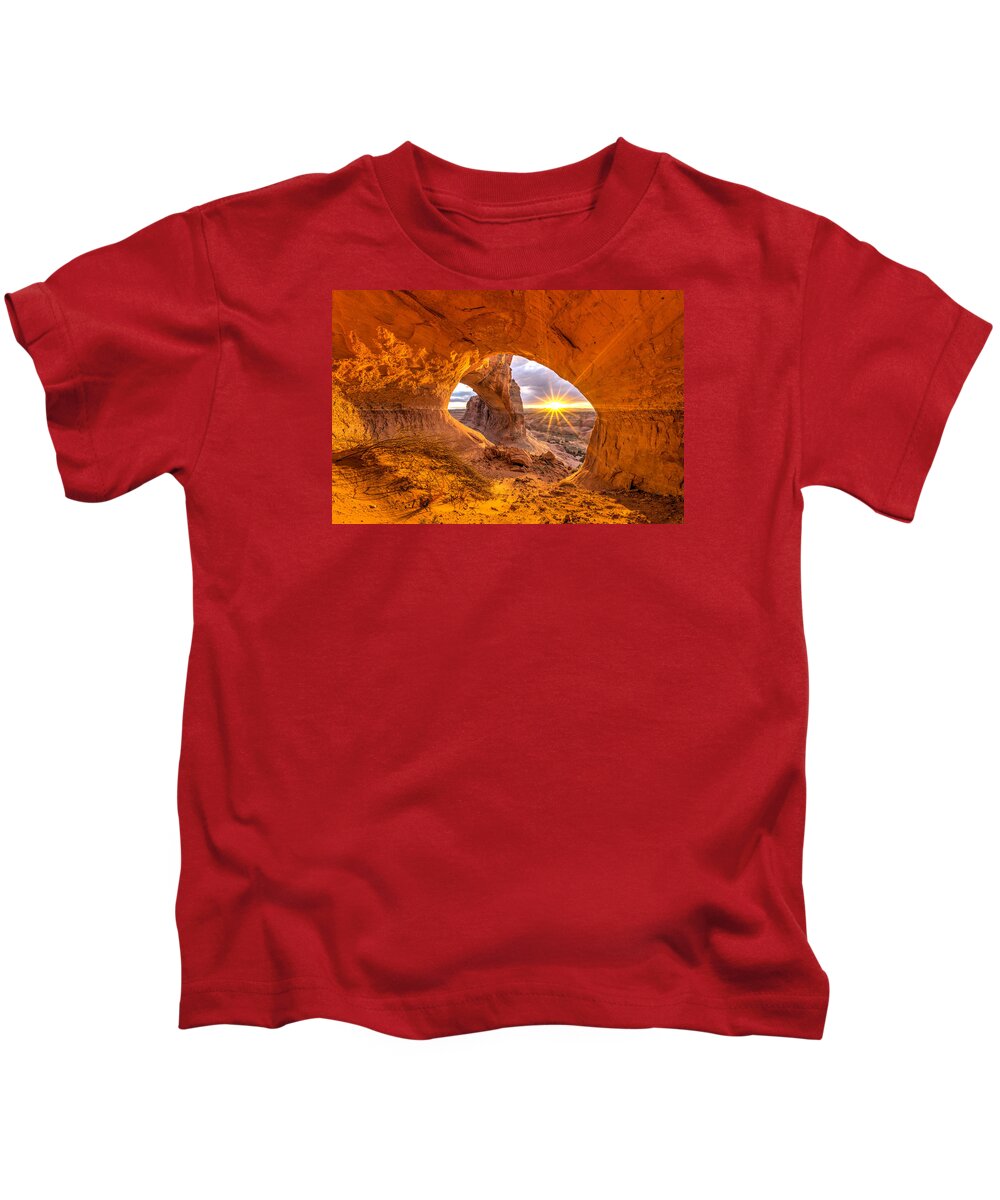 Utah Kids T-Shirt featuring the photograph Cave Arch by Dustin LeFevre