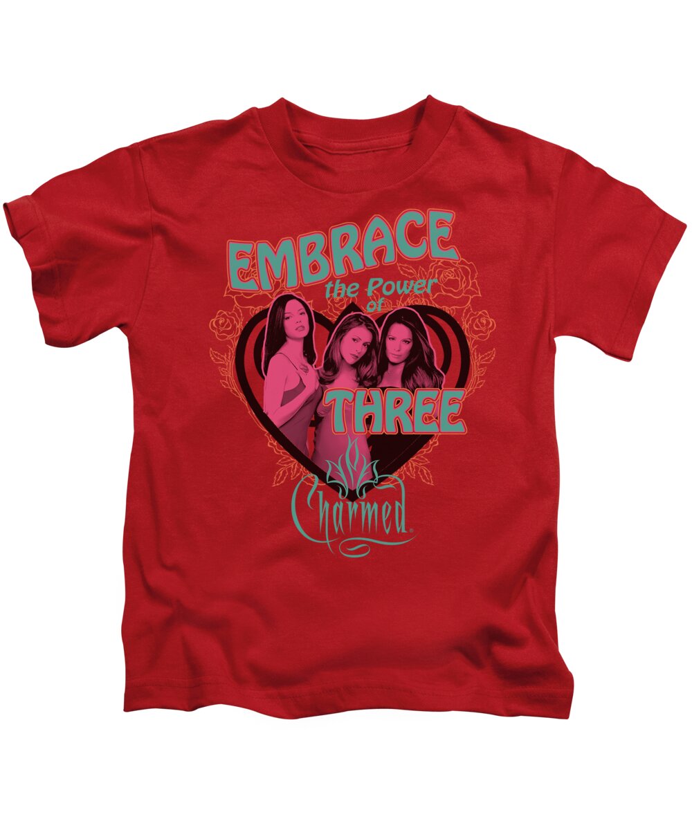 Charmed Kids T-Shirt featuring the digital art Charmed - Embrace The Power by Brand A