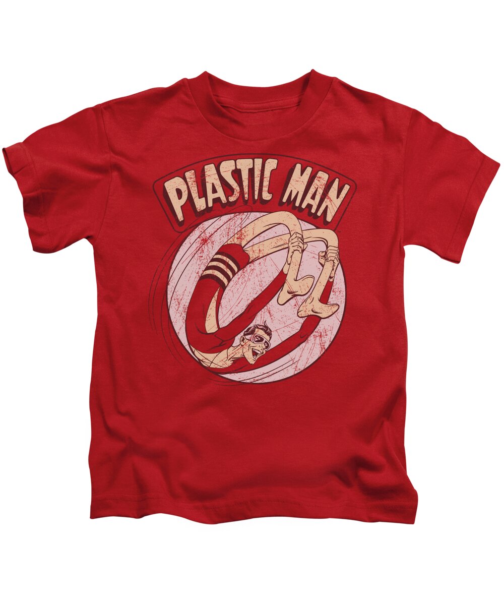 Plastic Man Kids T-Shirt featuring the digital art Dc - Bounce by Brand A