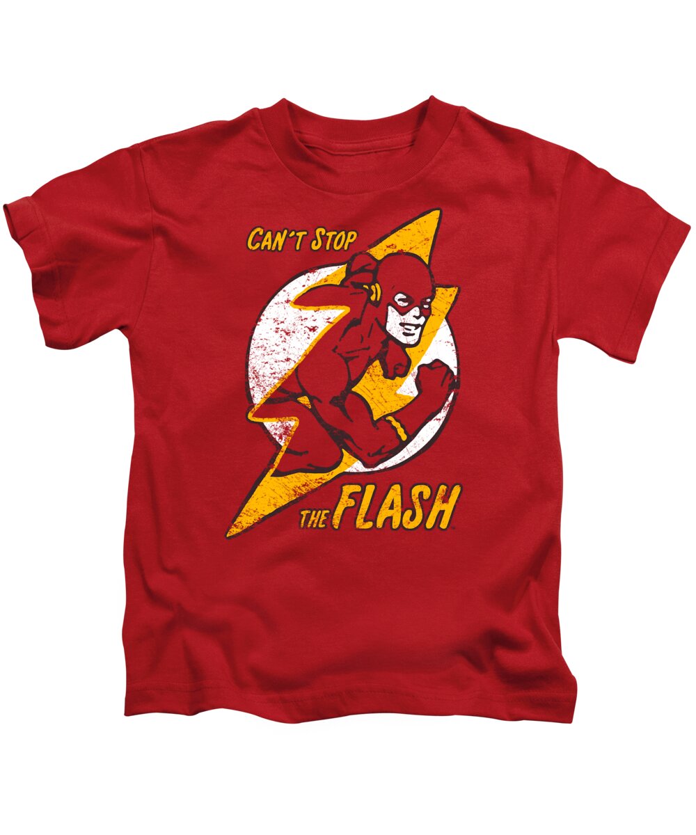  Kids T-Shirt featuring the digital art Dc - Flash Bolt by Brand A
