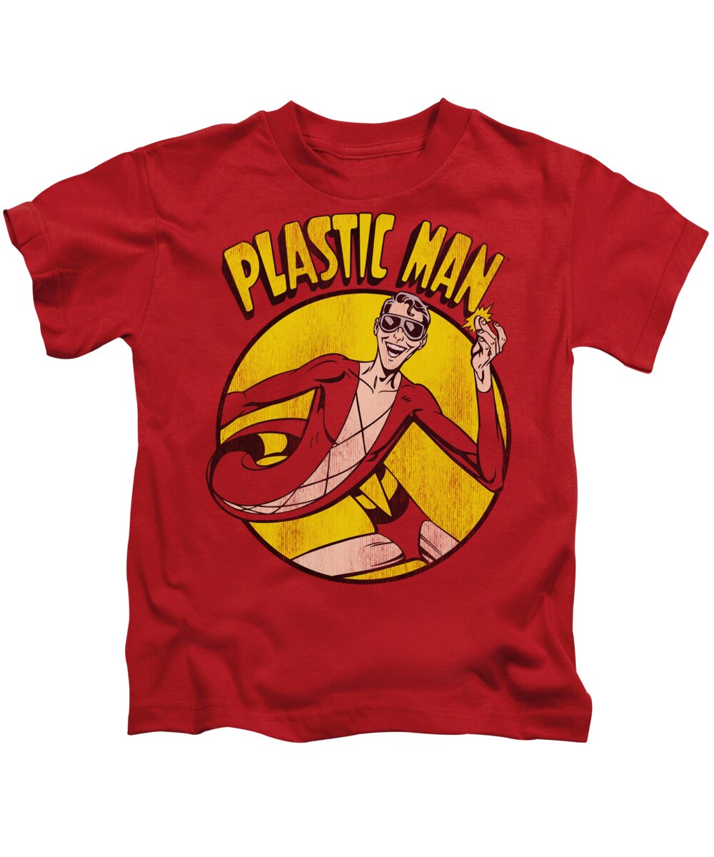 Dc Comics Kids T-Shirt featuring the digital art Dc - Plastic Man by Brand A