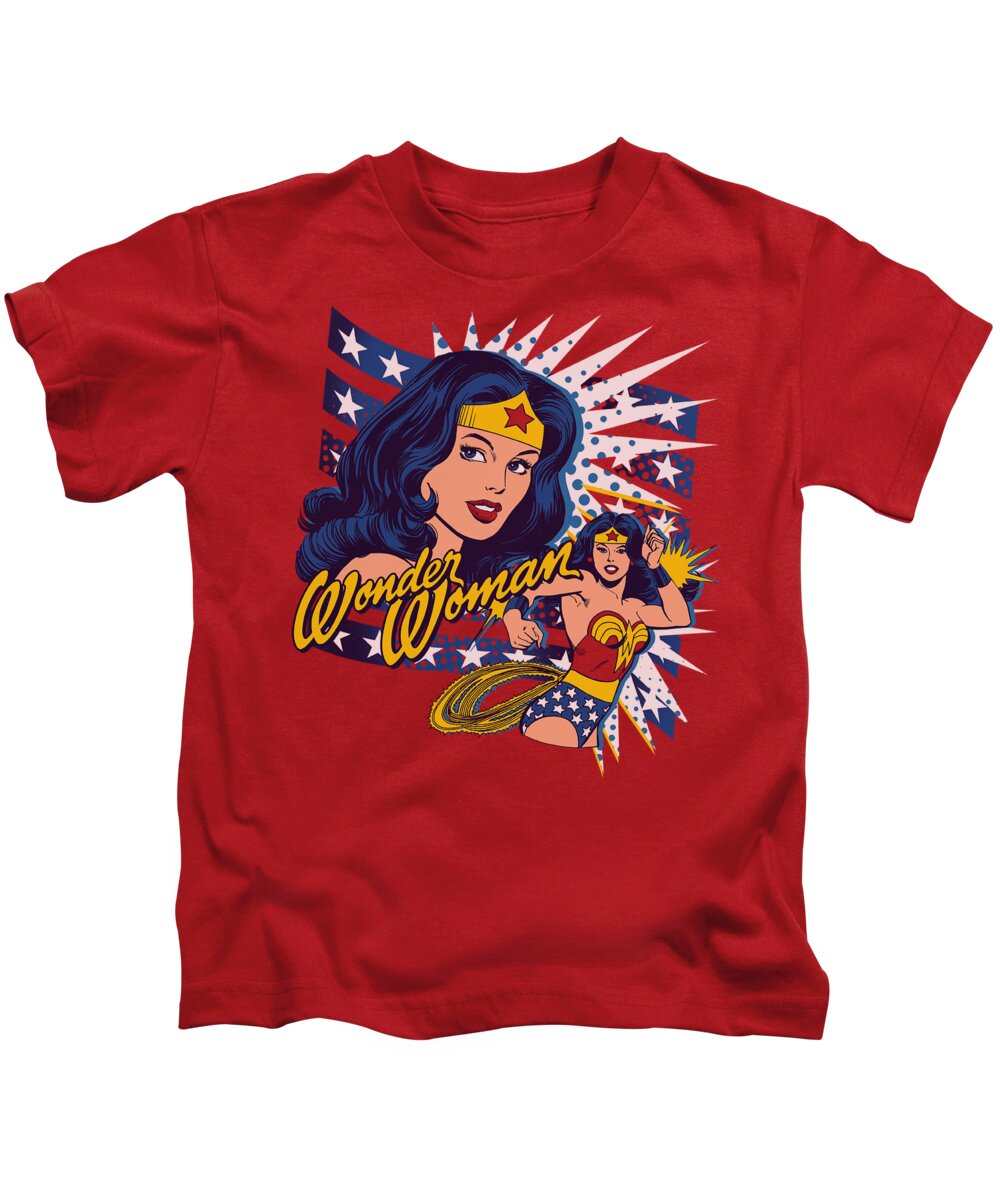 Dc Comics Kids T-Shirt featuring the digital art Dco - Pop Art Wonder by Brand A