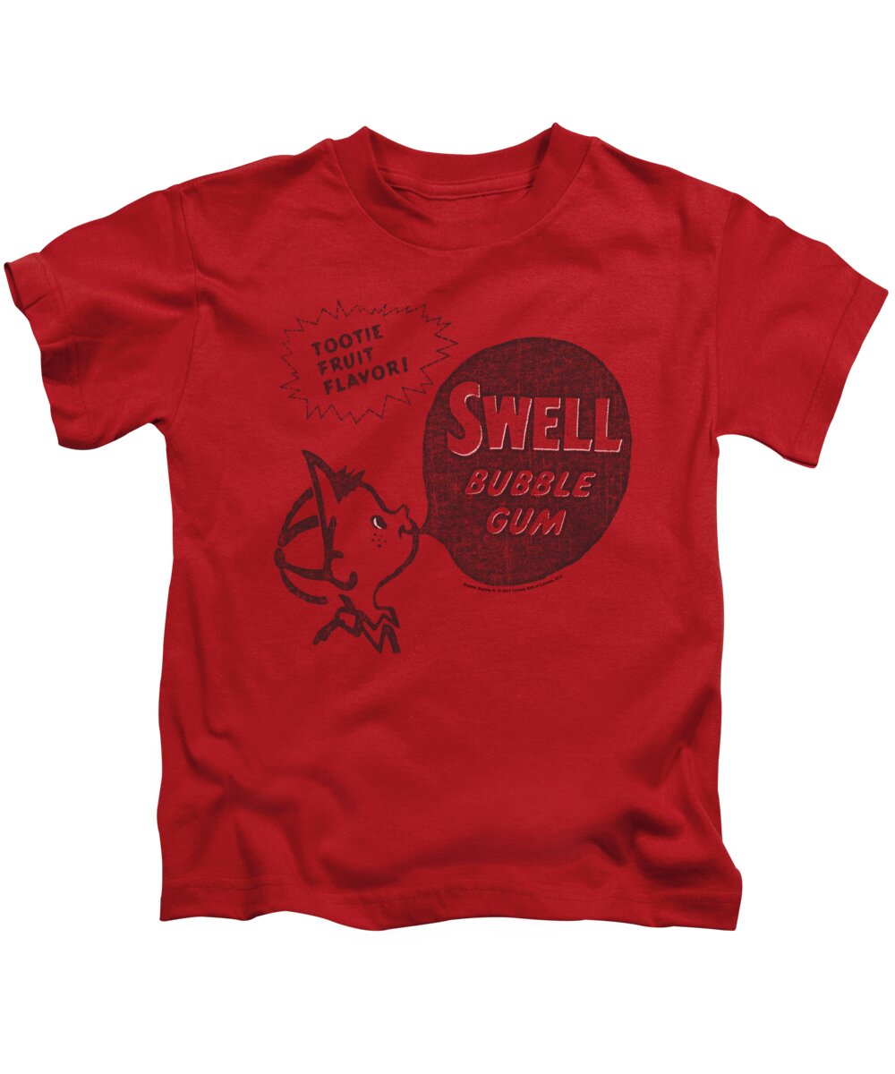 Dubble Bubble Kids T-Shirt featuring the digital art Dubble Bubble - Swell Gum by Brand A