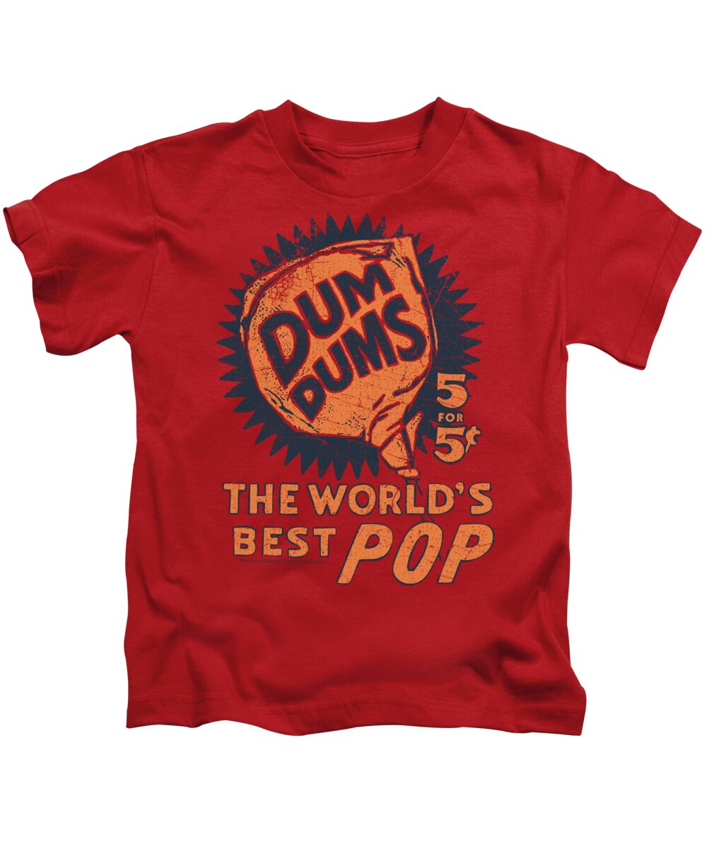 Dum Dums Kids T-Shirt featuring the digital art Dum Dums - 5 For 5 by Brand A