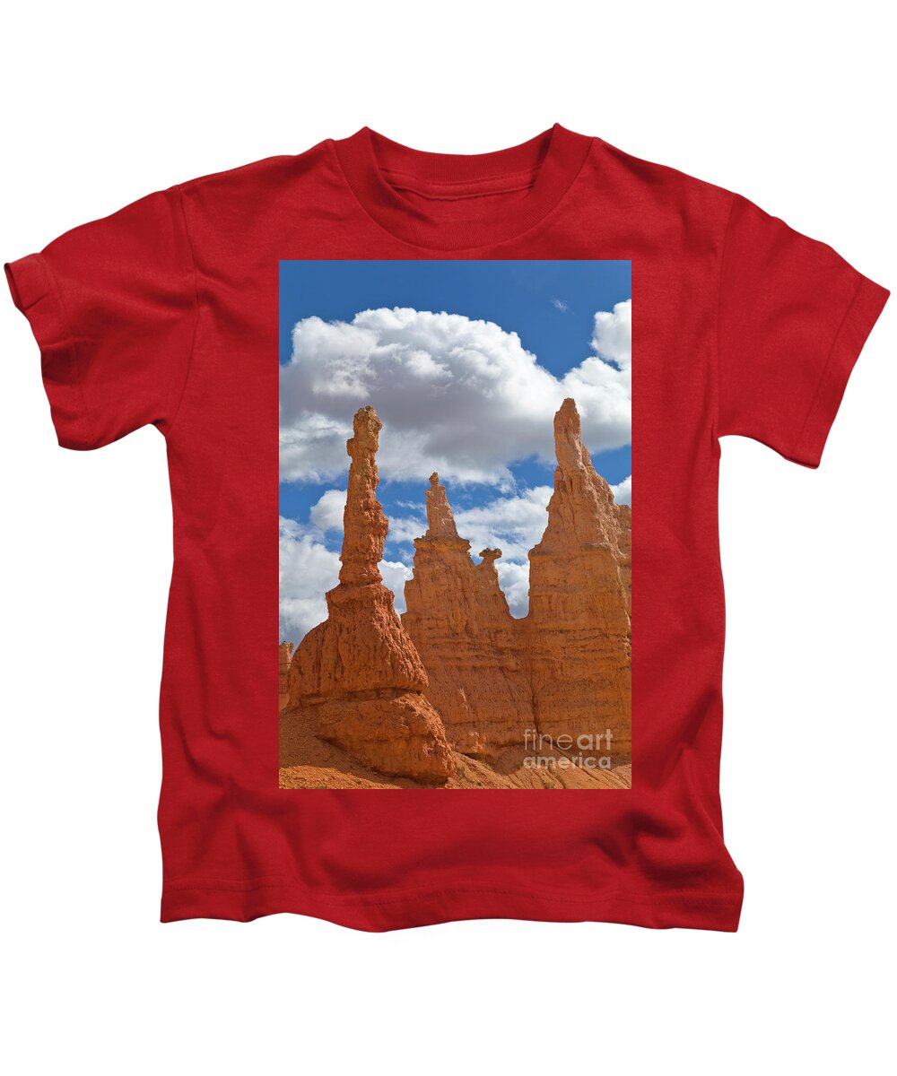 00559156 Kids T-Shirt featuring the photograph Hoodoos Bryce Canyon Natl Park Utah by Yva Momatiuk and John Eastcott
