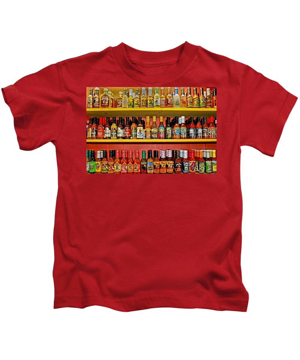 Bottles Kids T-Shirt featuring the photograph Hot Stuff by DJ Florek