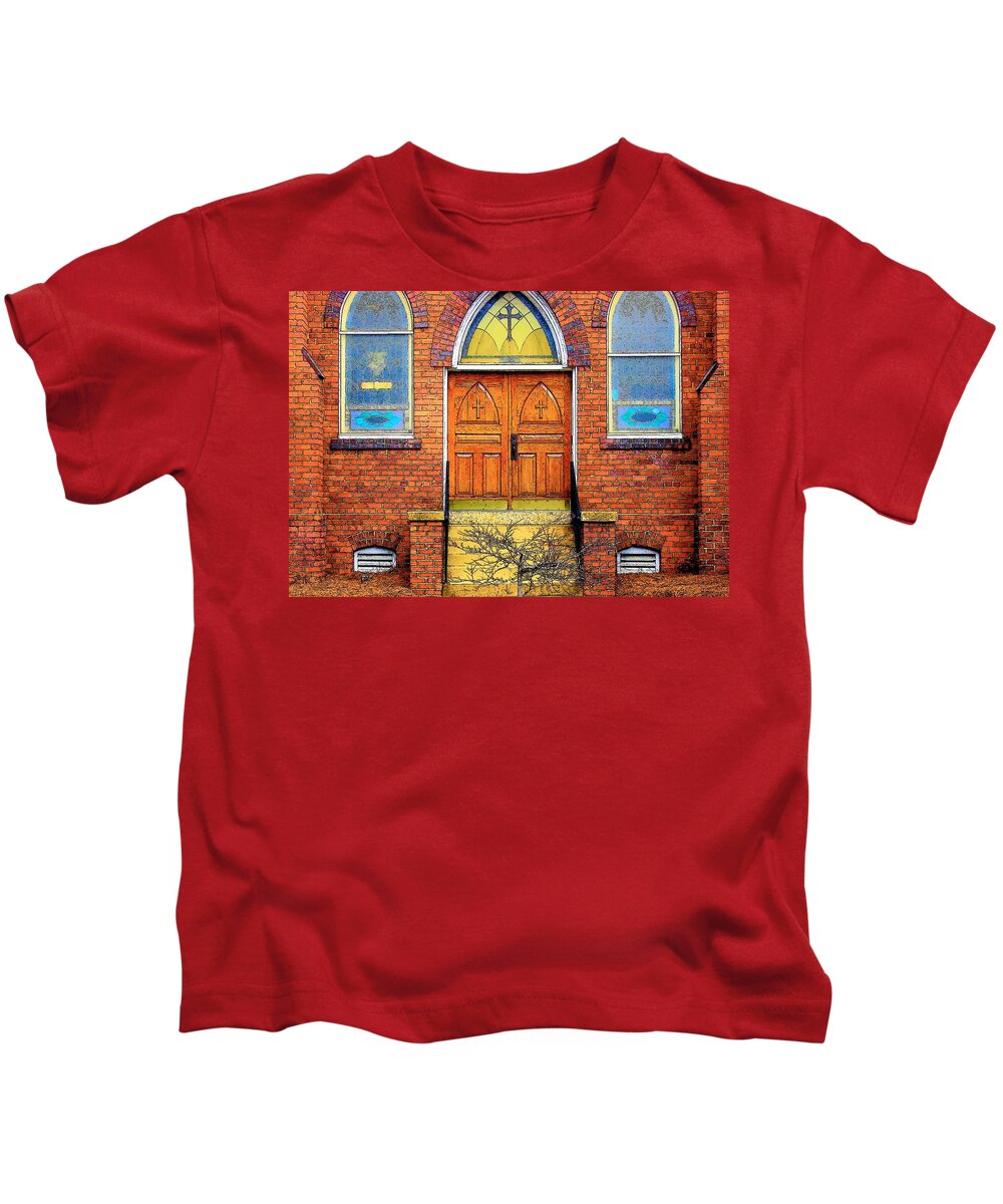 Digital Art Kids T-Shirt featuring the photograph House of God by Rodney Lee Williams