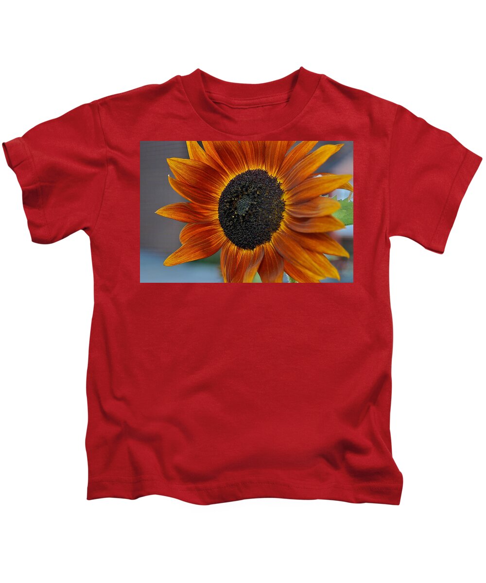 Orange Sunflower Kids T-Shirt featuring the photograph Isabella Sun by Joseph Yarbrough