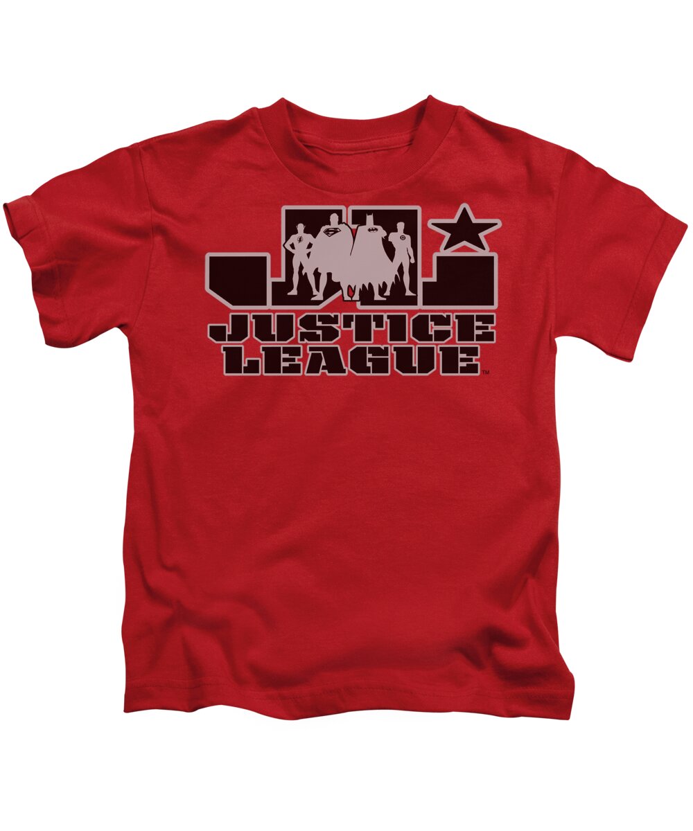 Justice League Of America Kids T-Shirt featuring the digital art Jla - Jla Logo by Brand A