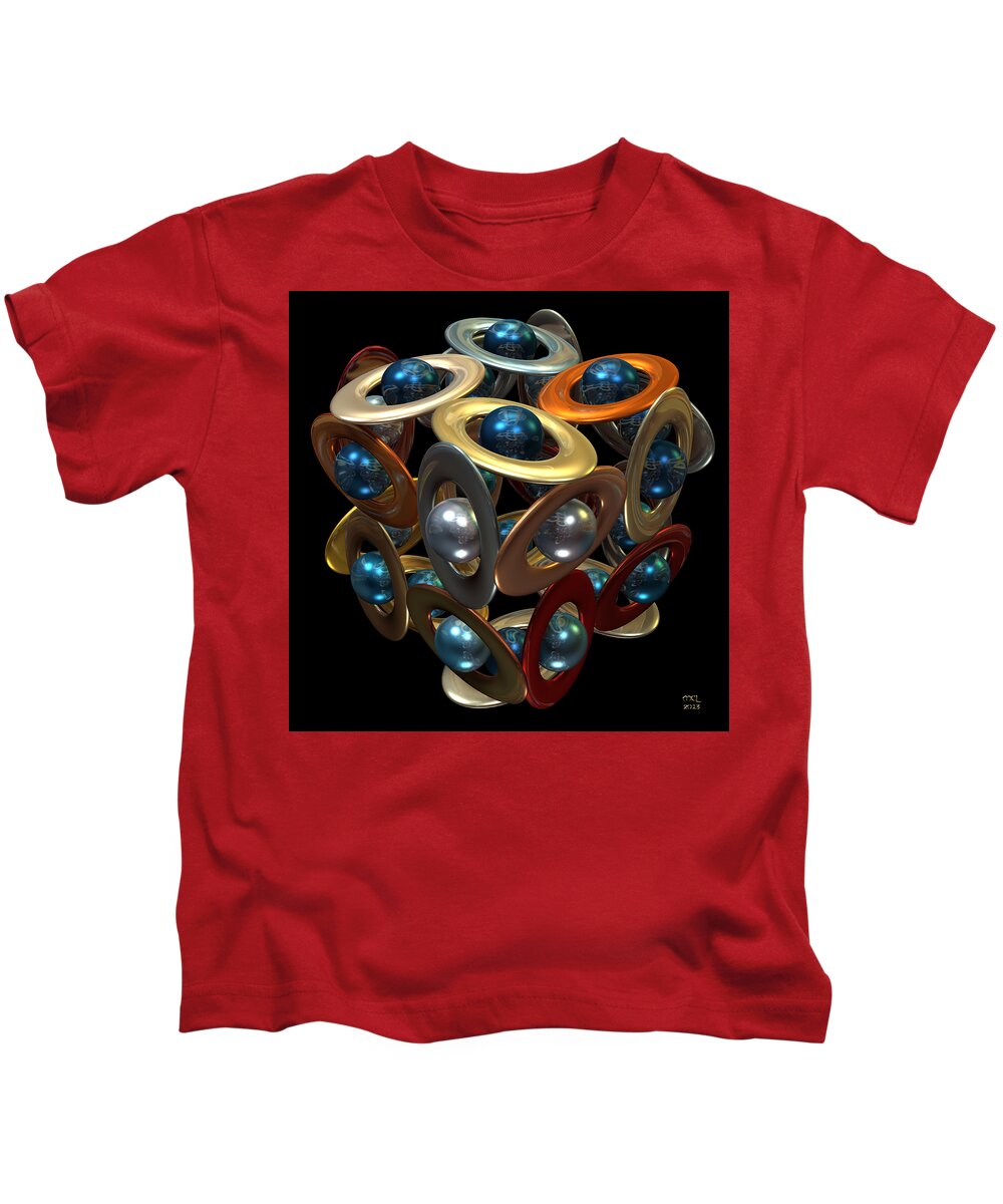 Abstract Kids T-Shirt featuring the digital art Kepler's Dream by Manny Lorenzo