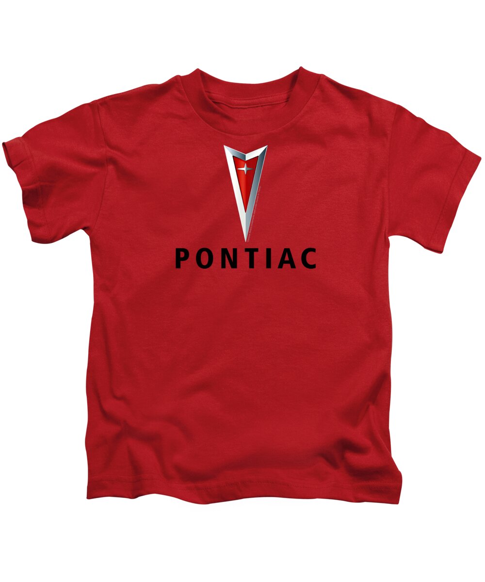 Kids T-Shirt featuring the digital art Pontiac - Centered Arrowhead by Brand A