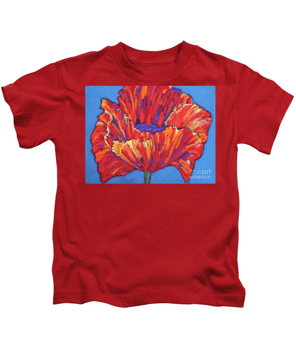 Poppy Kids T-Shirt featuring the painting Poppy by Melinda Etzold