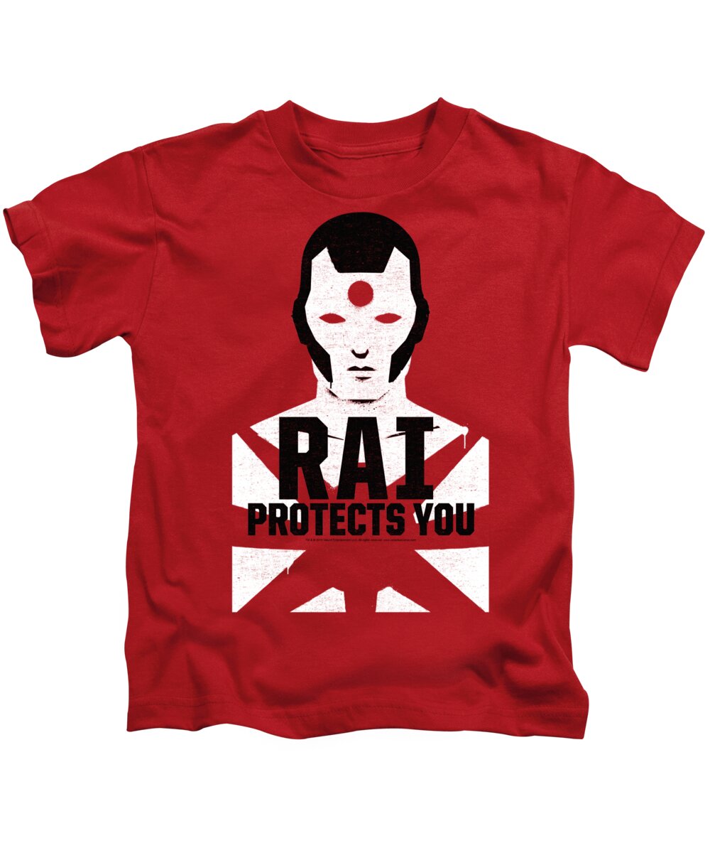  Kids T-Shirt featuring the digital art Rai - Protector by Brand A