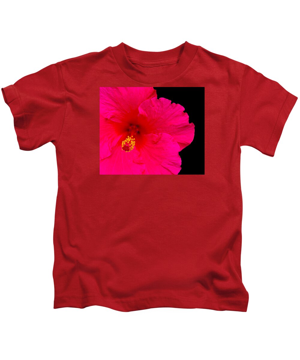 Flower Kids T-Shirt featuring the photograph Red Hibiscus by Andre Aleksis