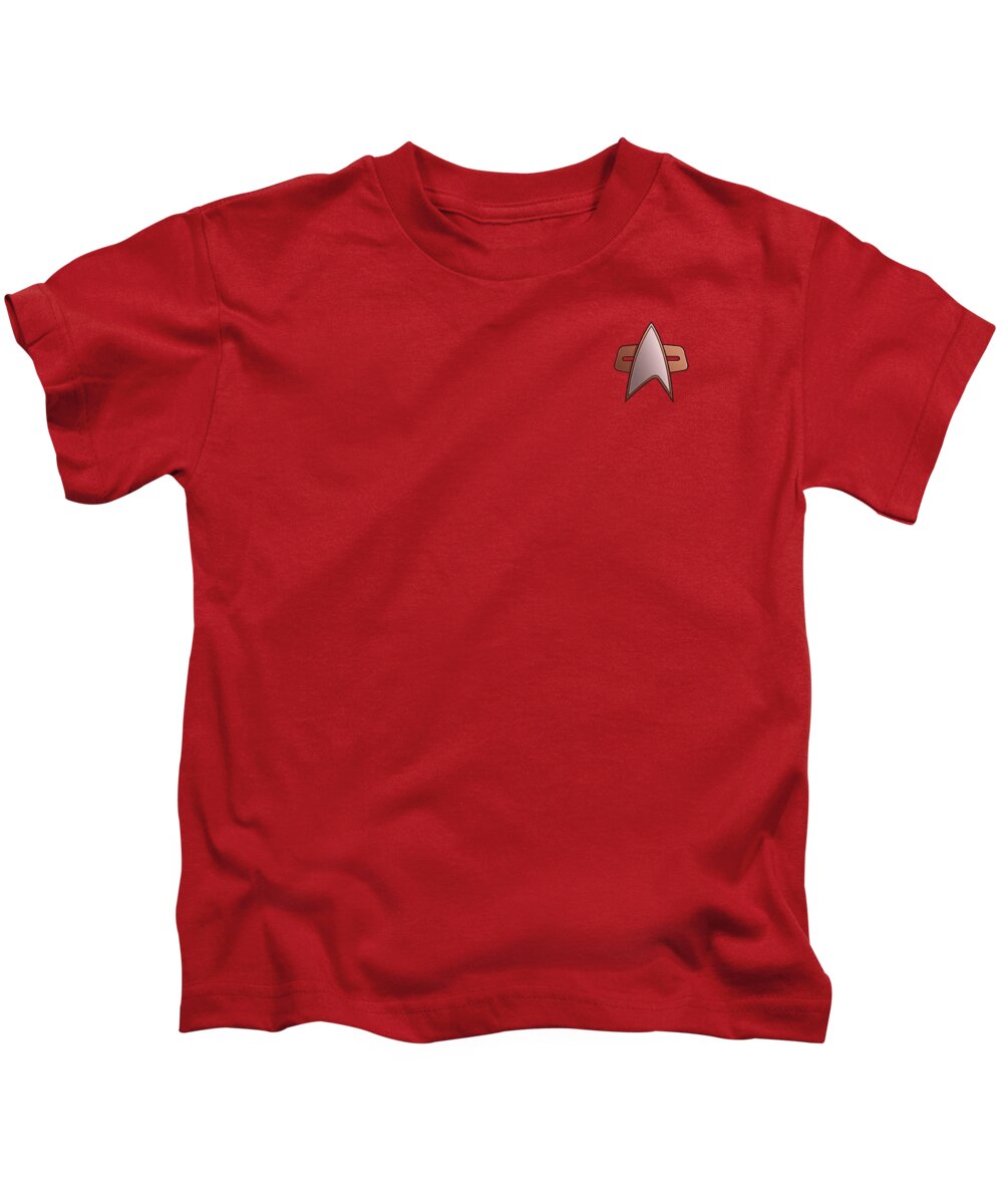 Star Trek Kids T-Shirt featuring the digital art Star Trek - Ds9 Command Emblem by Brand A