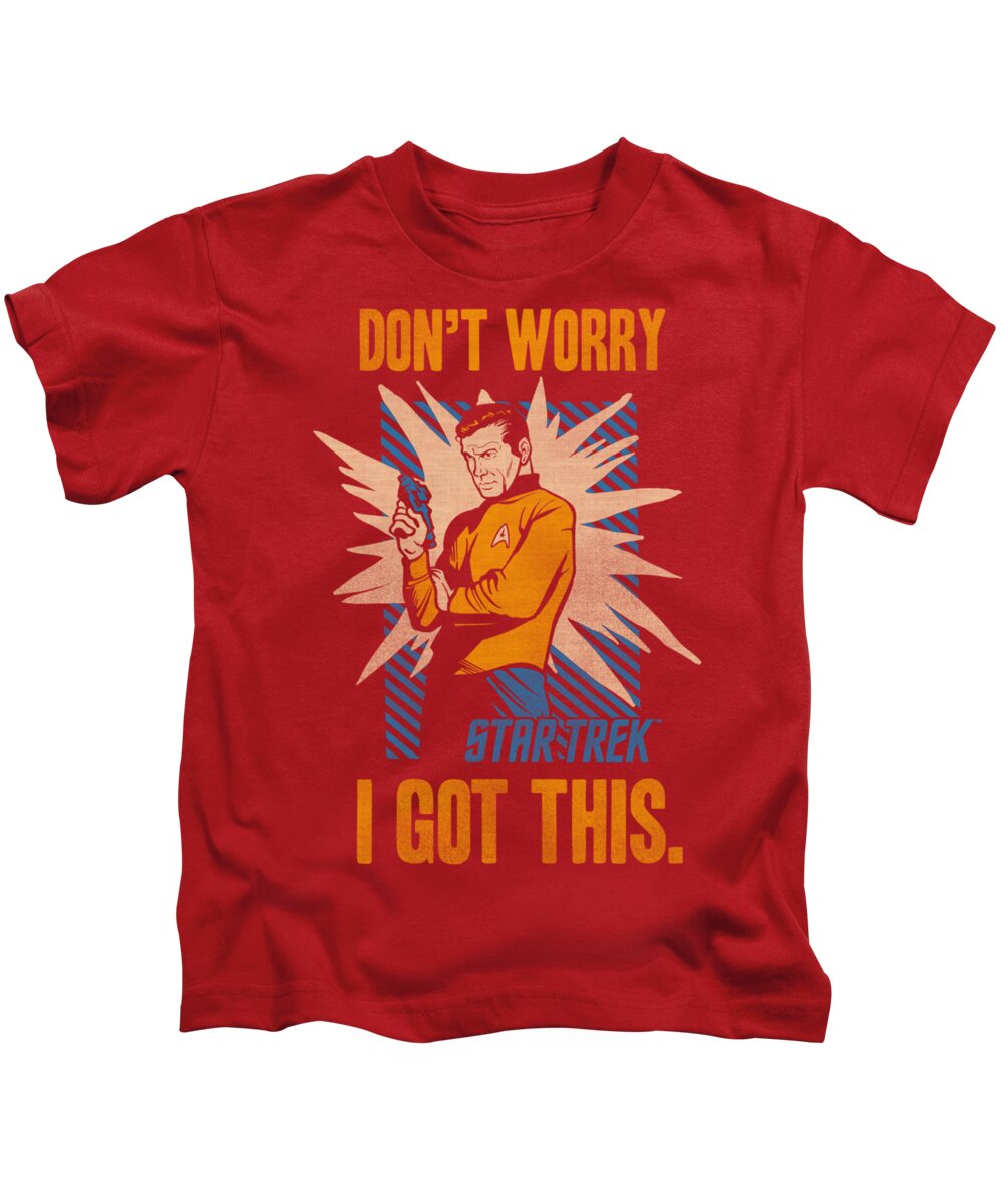Star Trek Kids T-Shirt featuring the digital art Star Trek - Got This by Brand A