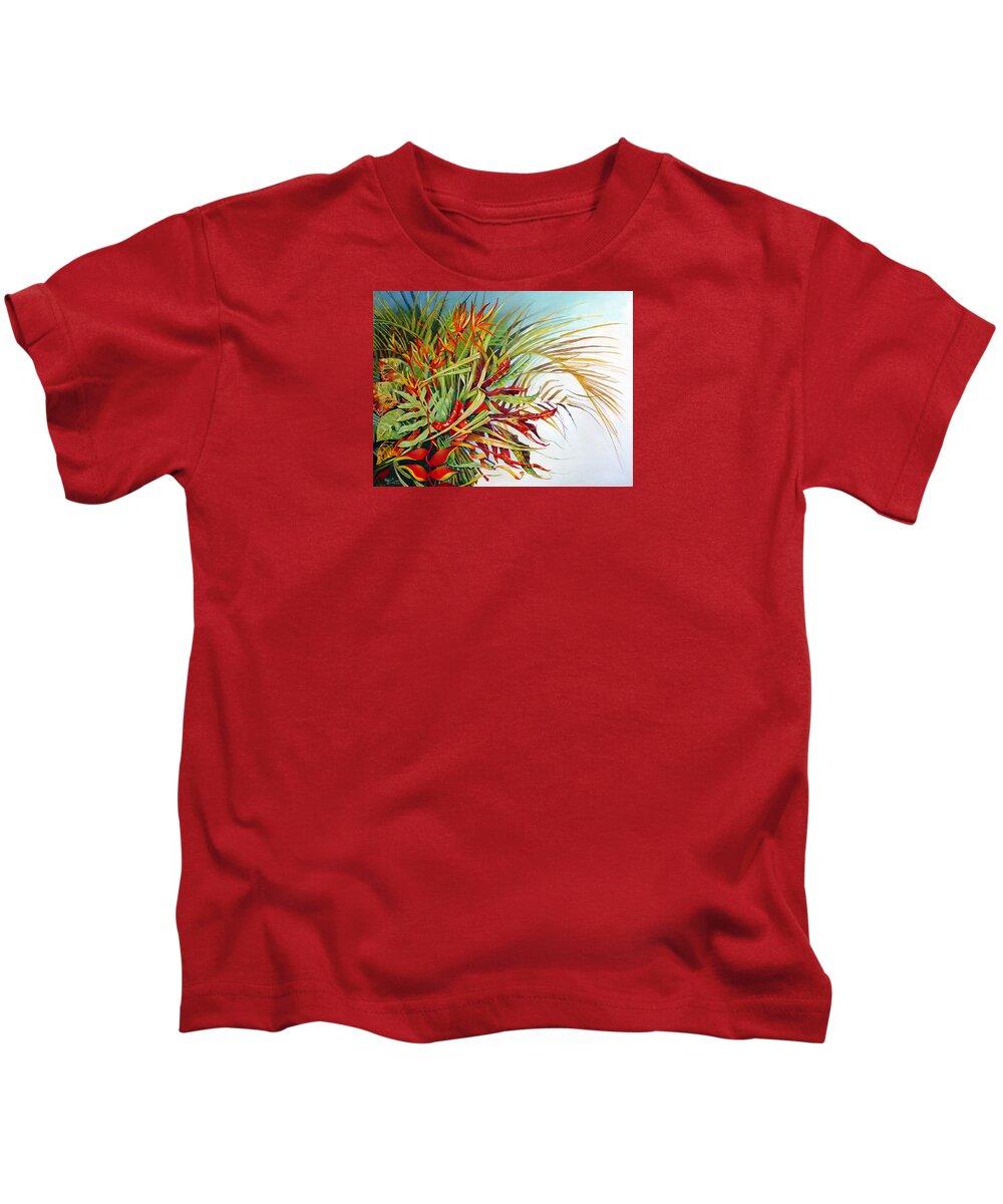 Palm Kids T-Shirt featuring the painting The Wild Bunch by Penny Taylor-Beardow