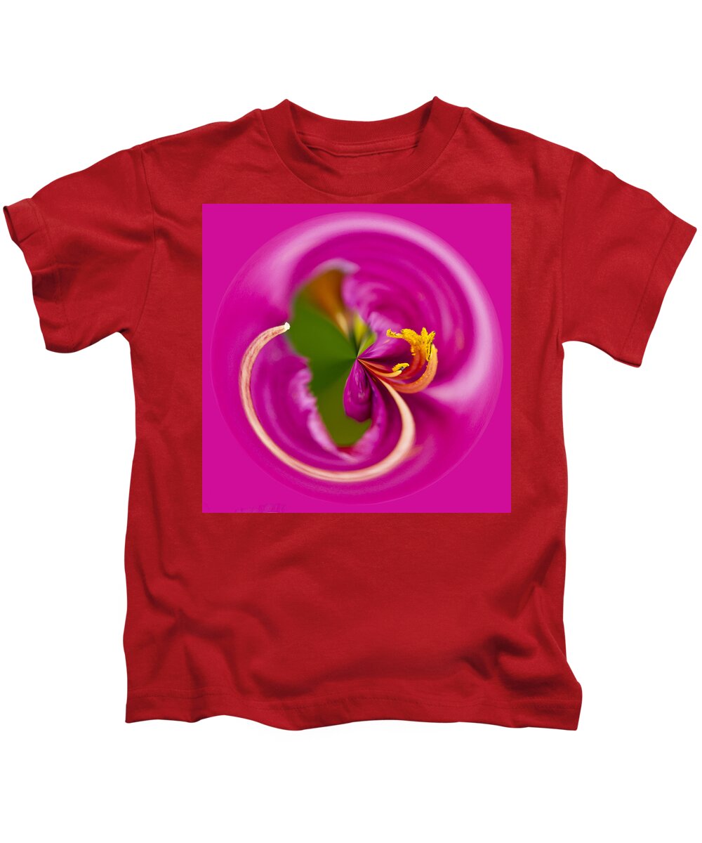 Asiatic Kids T-Shirt featuring the photograph Asiatic Lily Orb by Bill Barber