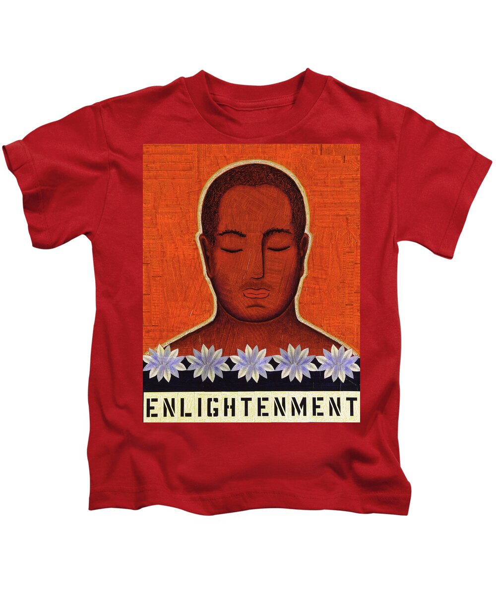 Buddha Kids T-Shirt featuring the mixed media Enlightenment by Gloria Rothrock