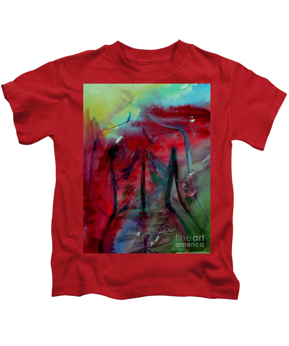 Artwork 8-12 Kids T-Shirt featuring the painting The color of Beauty by Julie Lueders 