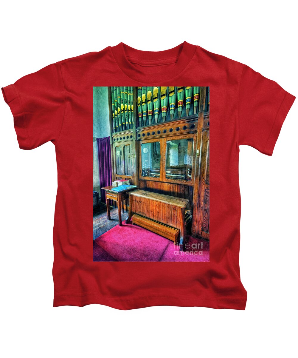 Church Kids T-Shirt featuring the photograph Church Organ #1 by Ian Mitchell