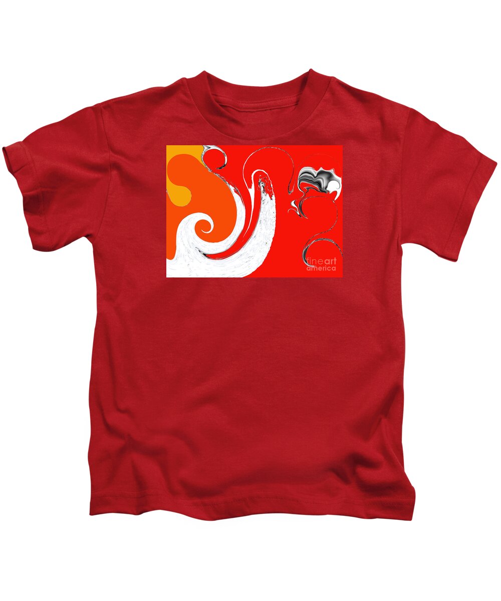 Digital Kids T-Shirt featuring the digital art Liquid Wonders by Fei A