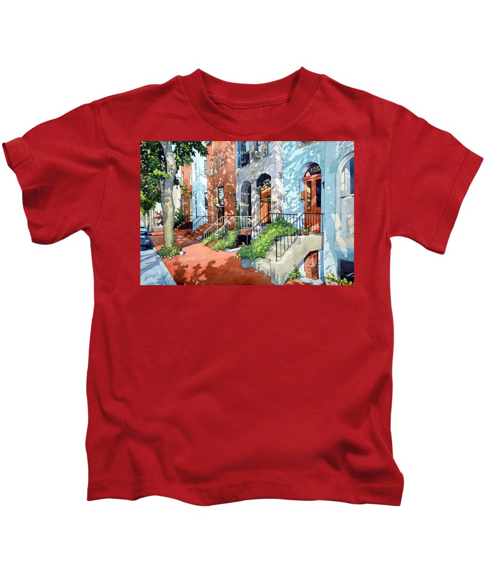 Watercolor Kids T-Shirt featuring the painting 125 by Mick Williams