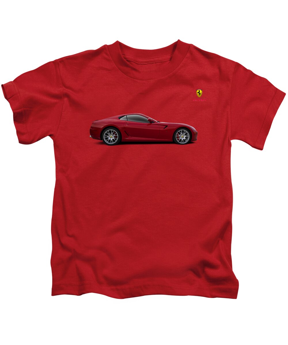 #faatoppicks Kids T-Shirt featuring the digital art Ferrari 599 GTB by Douglas Pittman