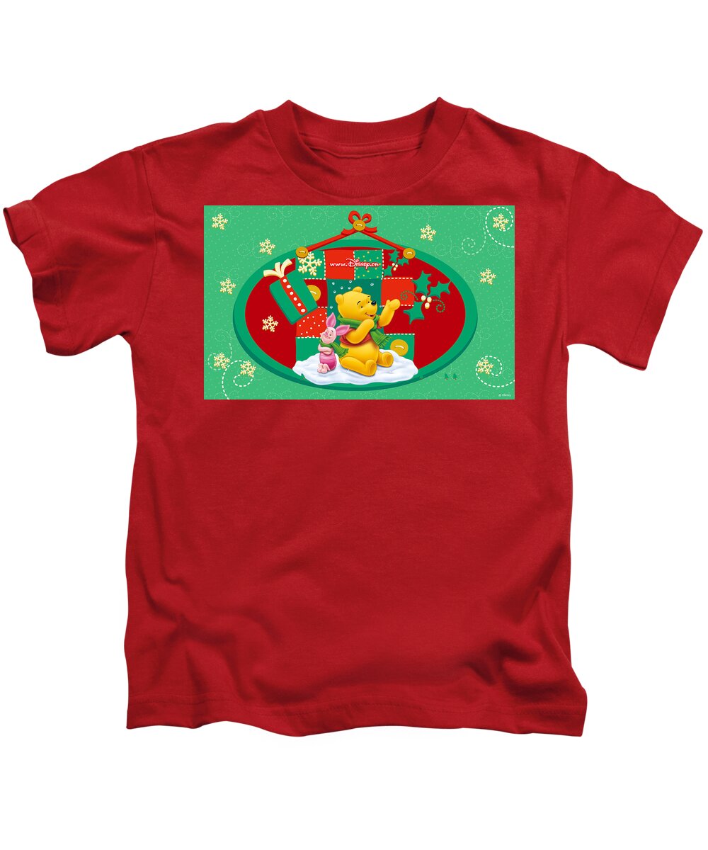 Winnie The Pooh Kids T-Shirt featuring the digital art Winnie The Pooh #2 by Super Lovely