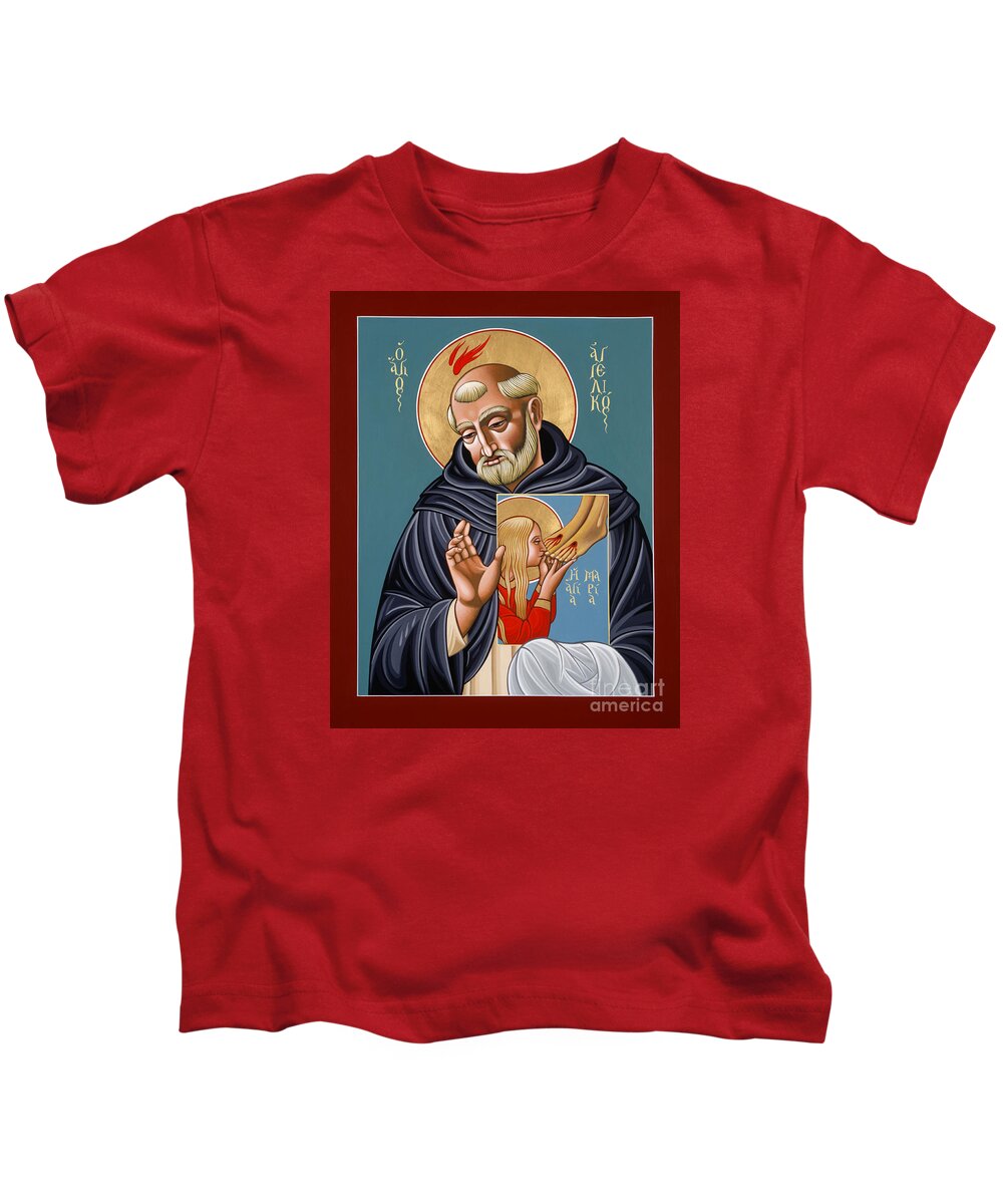 Beato Fra Angelico Kids T-Shirt featuring the painting Beato Fra Angelico -Patron of Artisits 126 by William Hart McNichols