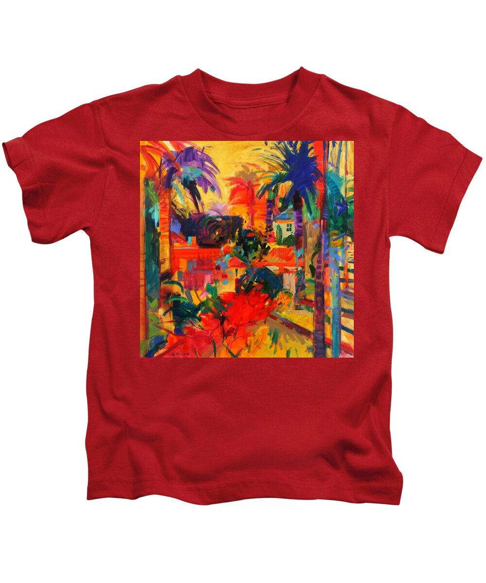 Beverly Hills Kids T-Shirt featuring the painting Beverly Hills by Peter Graham