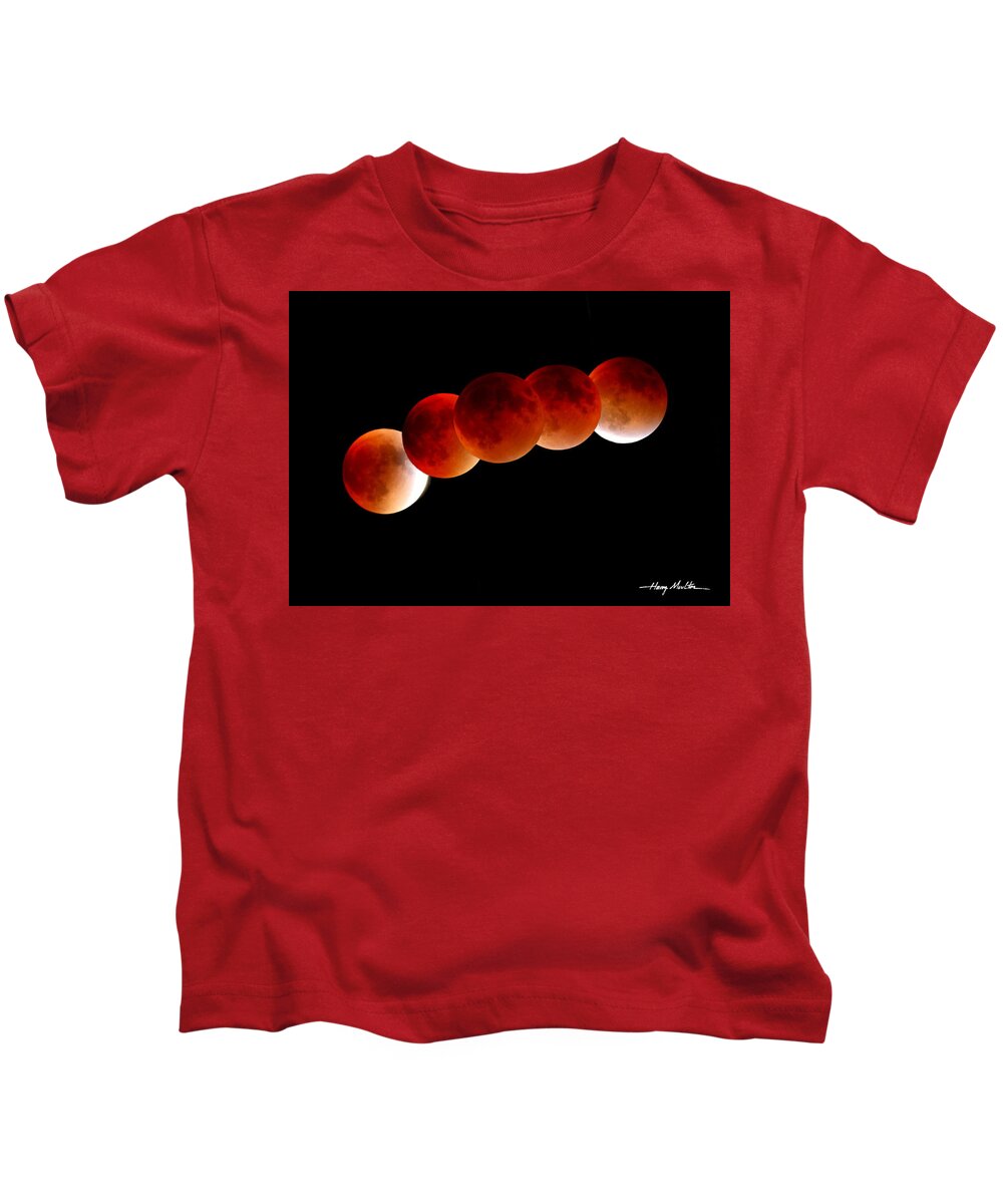 Moon Kids T-Shirt featuring the photograph Blood Moon by Harry Moulton