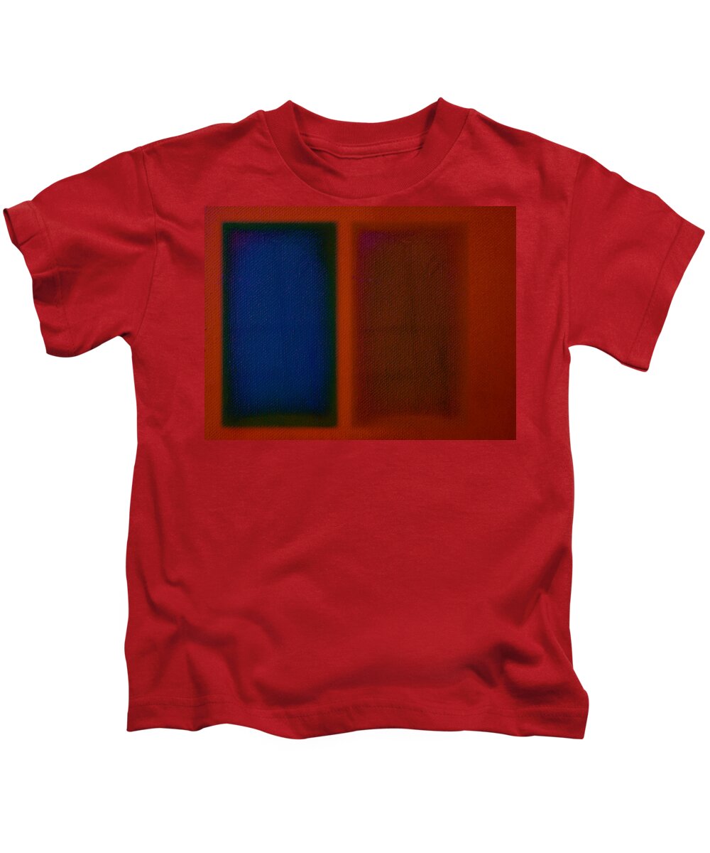 Rothko Kids T-Shirt featuring the painting Blue on Orange by Charles Stuart