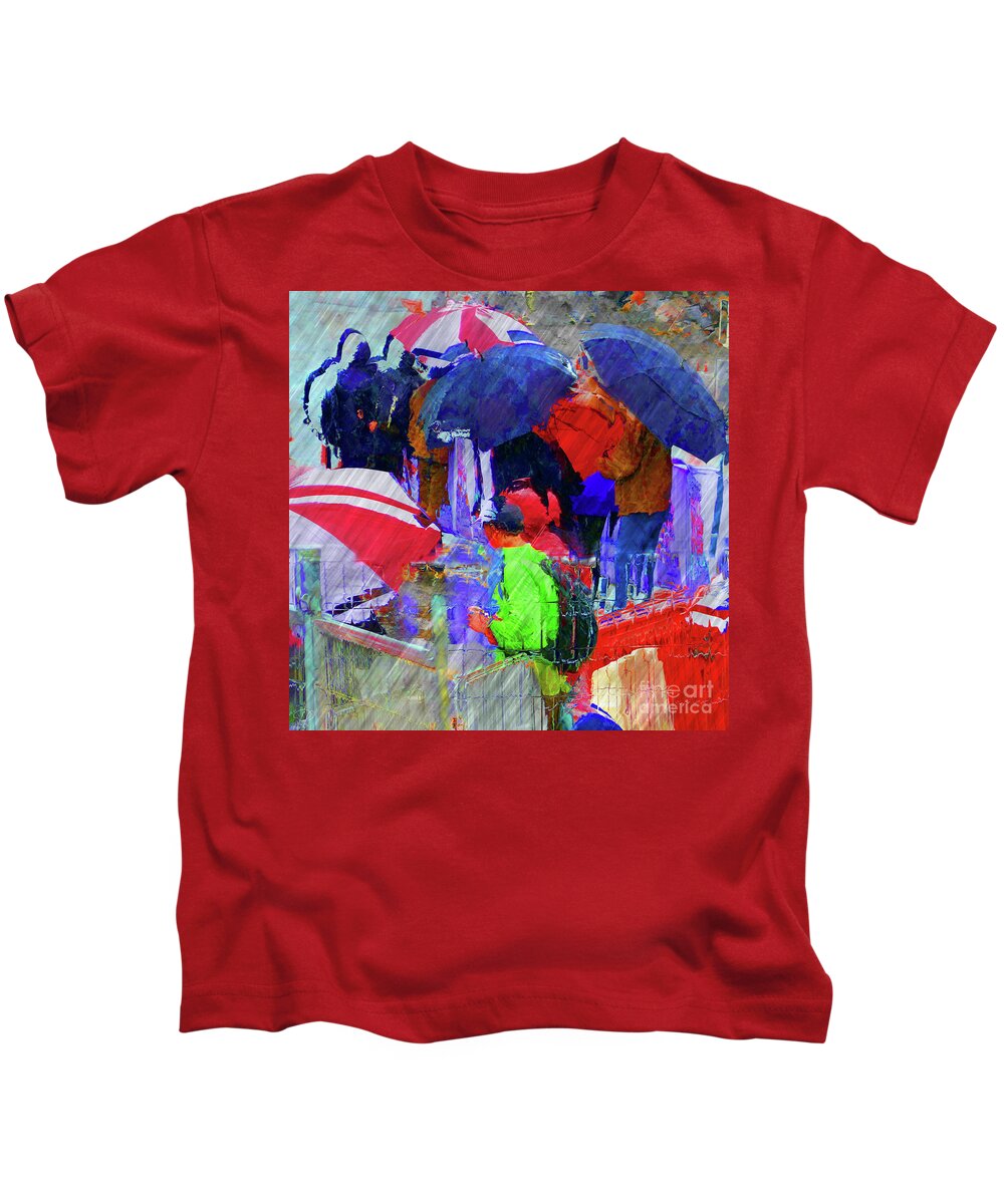 Rain Kids T-Shirt featuring the photograph Caught in a Shower by LemonArt Photography