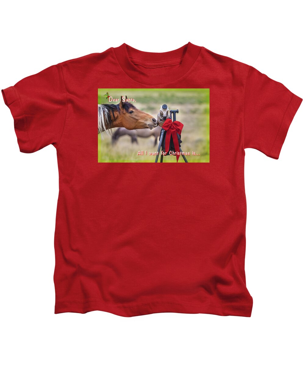 Great Basin Kids T-Shirt featuring the photograph Christmas List for Santa by Sylvia J Zarco