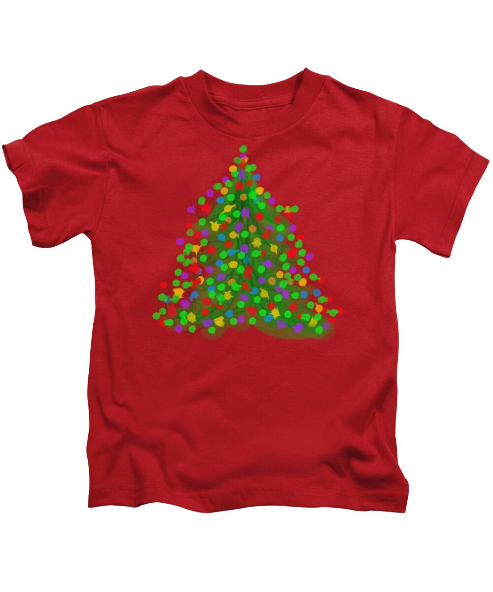 Christmas Kids T-Shirt featuring the digital art Christmas Tree by Cristina Stefan