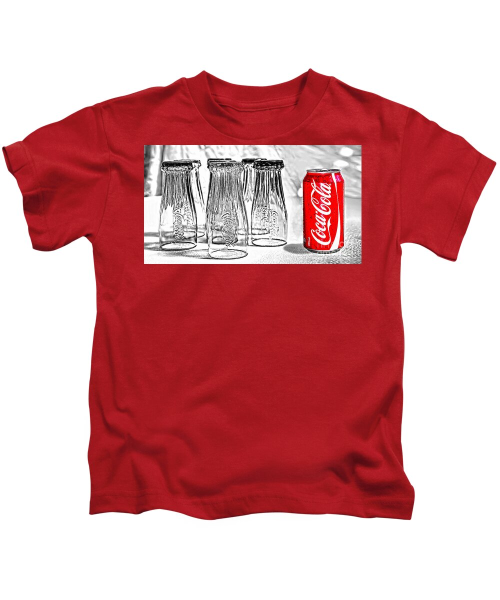 Coca-cola Kids T-Shirt featuring the photograph Coca-Cola ready to drink by Kaye Menner by Kaye Menner