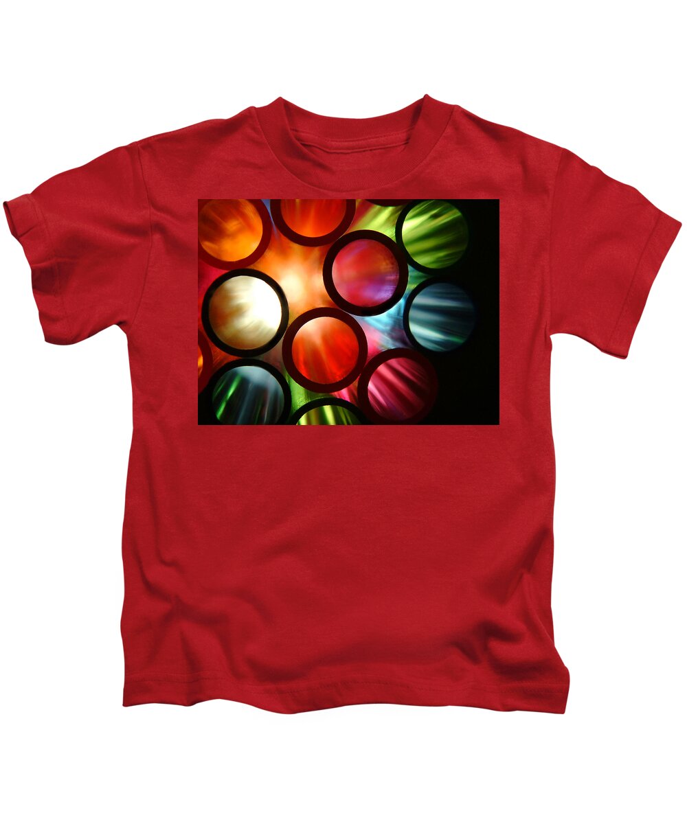 Abstract Kids T-Shirt featuring the photograph Color Canons by Thomas Pipia