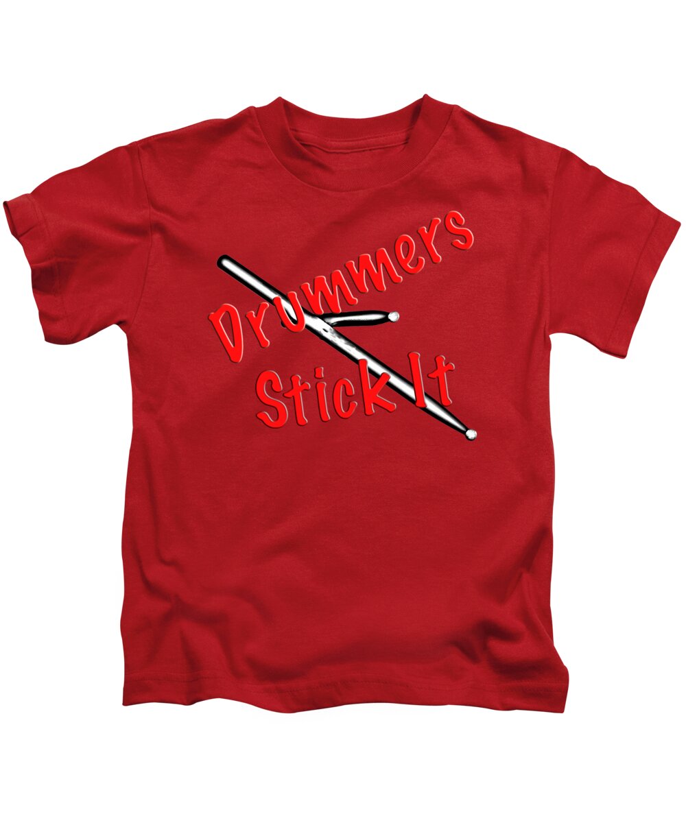 Drum Kids T-Shirt featuring the photograph Drummers Stick It by M K Miller