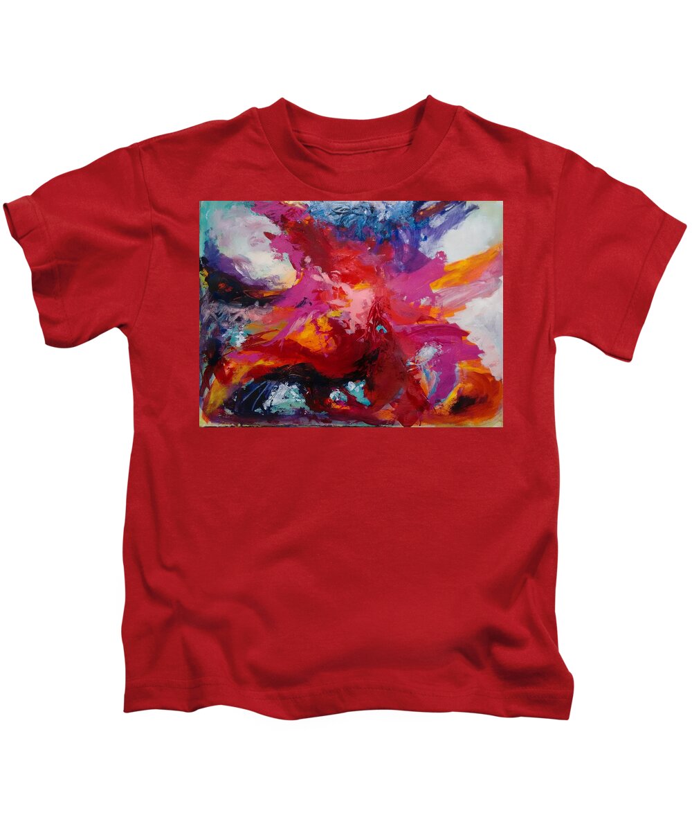 Free Kids T-Shirt featuring the painting Exploring Forms by Nicolas Bouteneff