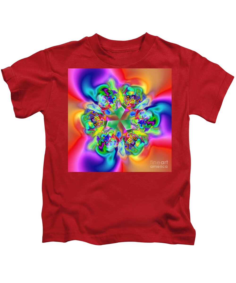 Abstract Kids T-Shirt featuring the digital art Flexibility 17C by Rolf Bertram
