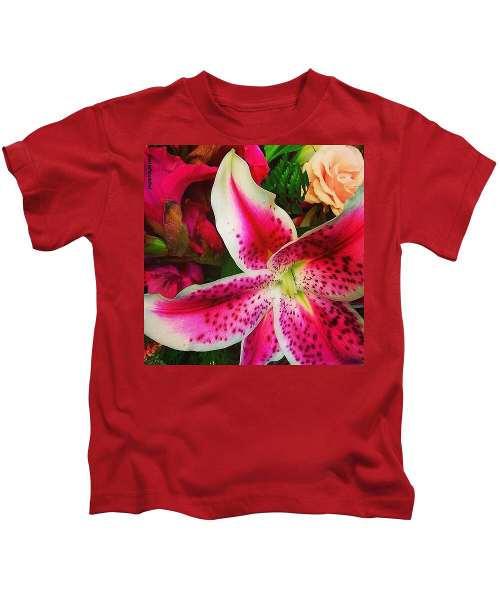 Beautiful Kids T-Shirt featuring the photograph #flowerpower Sunday Night! #floral by Austin Tuxedo Cat