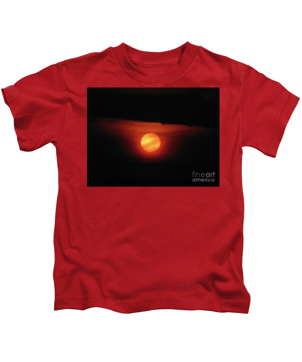 Full Harvest Kids T-Shirt featuring the photograph Full Harvest Moon by Rockin Docks Deluxephotos