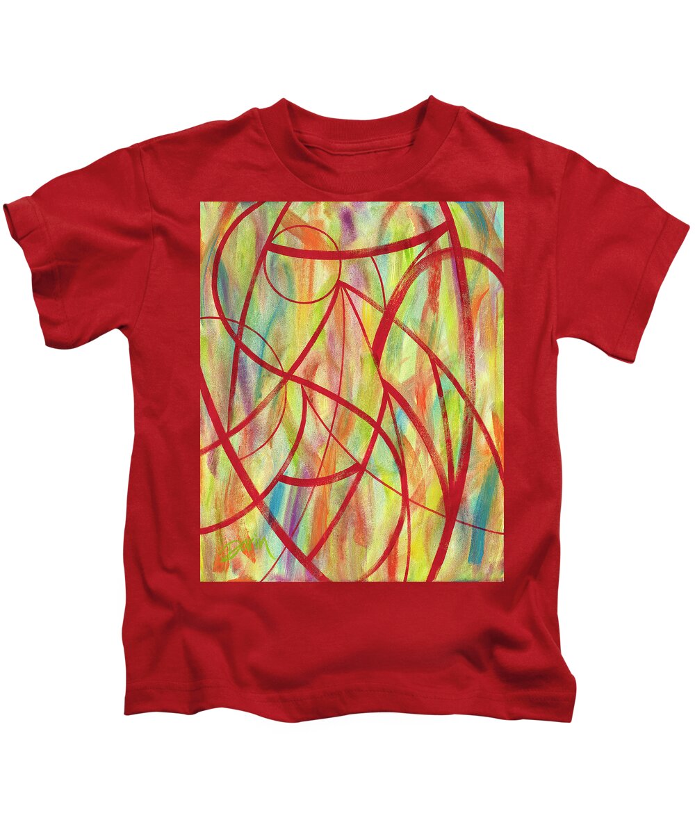 Inspiration Kids T-Shirt featuring the painting Inspiration by Darin Jones