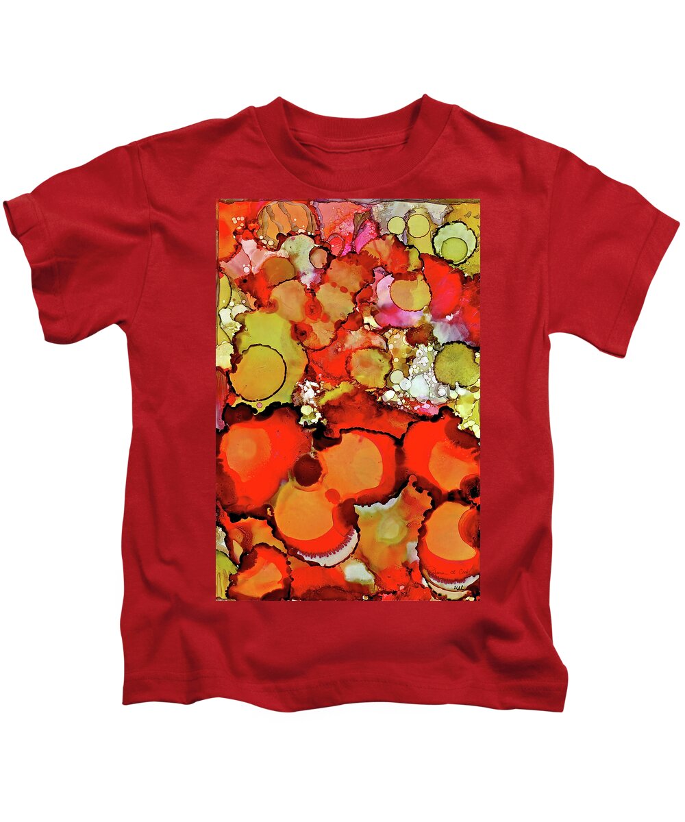 Late Summer Flowers Kids T-Shirt featuring the painting Late Summer Flowers by Bellesouth Studio