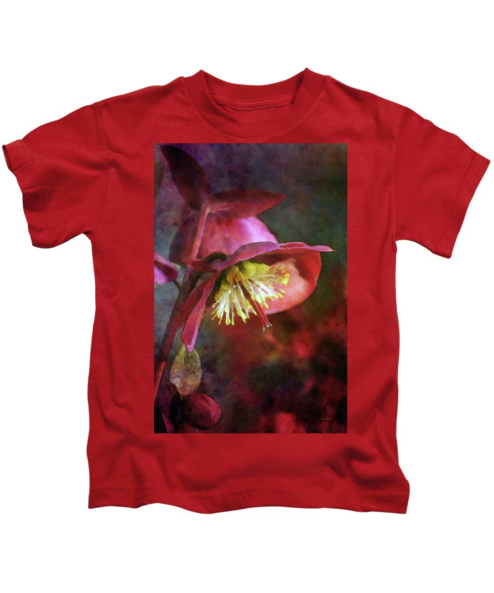 Impression Kids T-Shirt featuring the photograph Lenten Rose Bowing to the Sun 8712 IDP_2 by Steven Ward