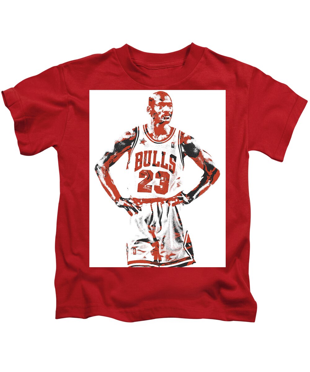 Michael Jordan CHICAGO PIXEL ART 13 T-Shirt by Joe Hamilton - Pixels
