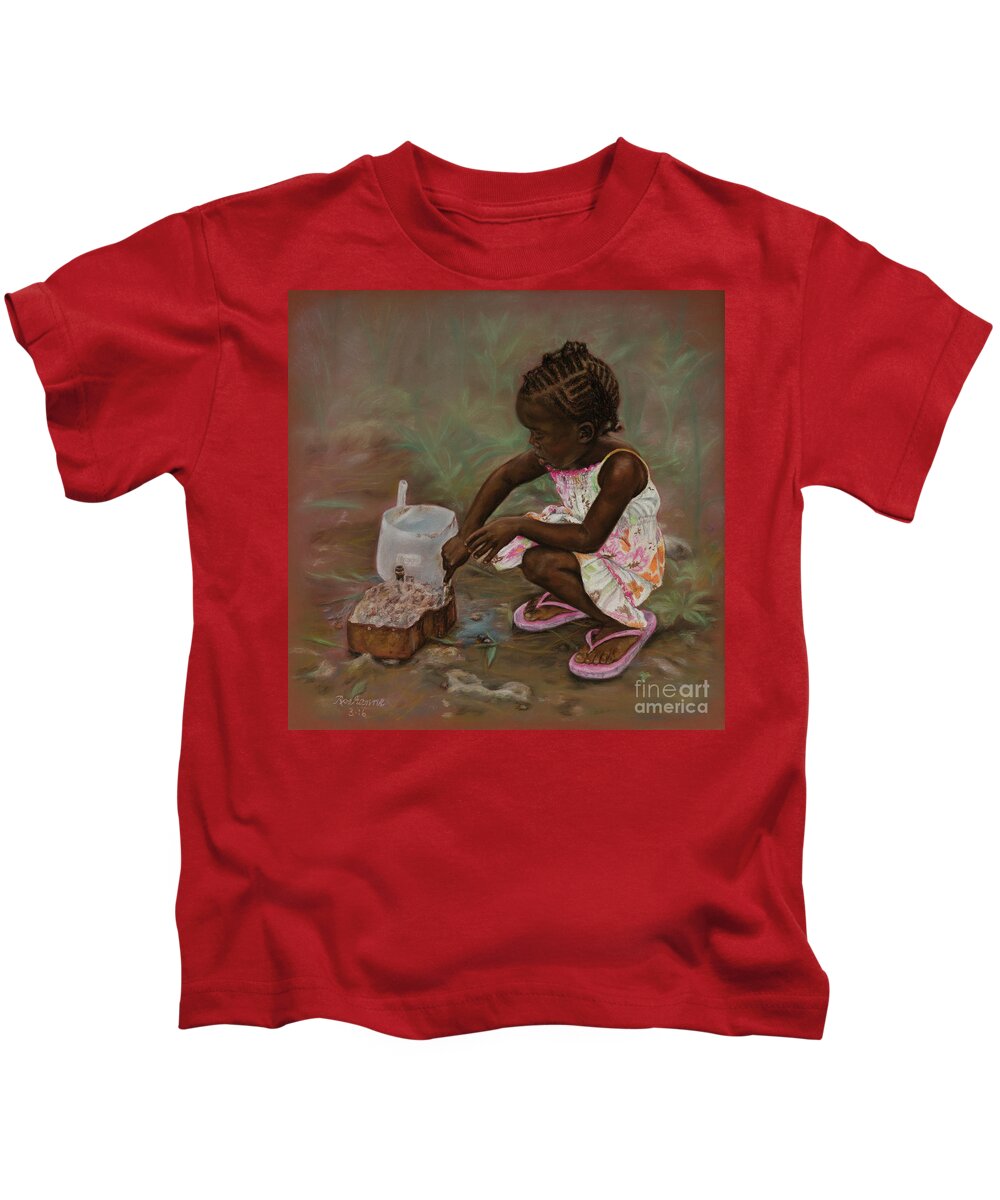 Roshanne Kids T-Shirt featuring the pastel Mud Pies by Roshanne Minnis-Eyma