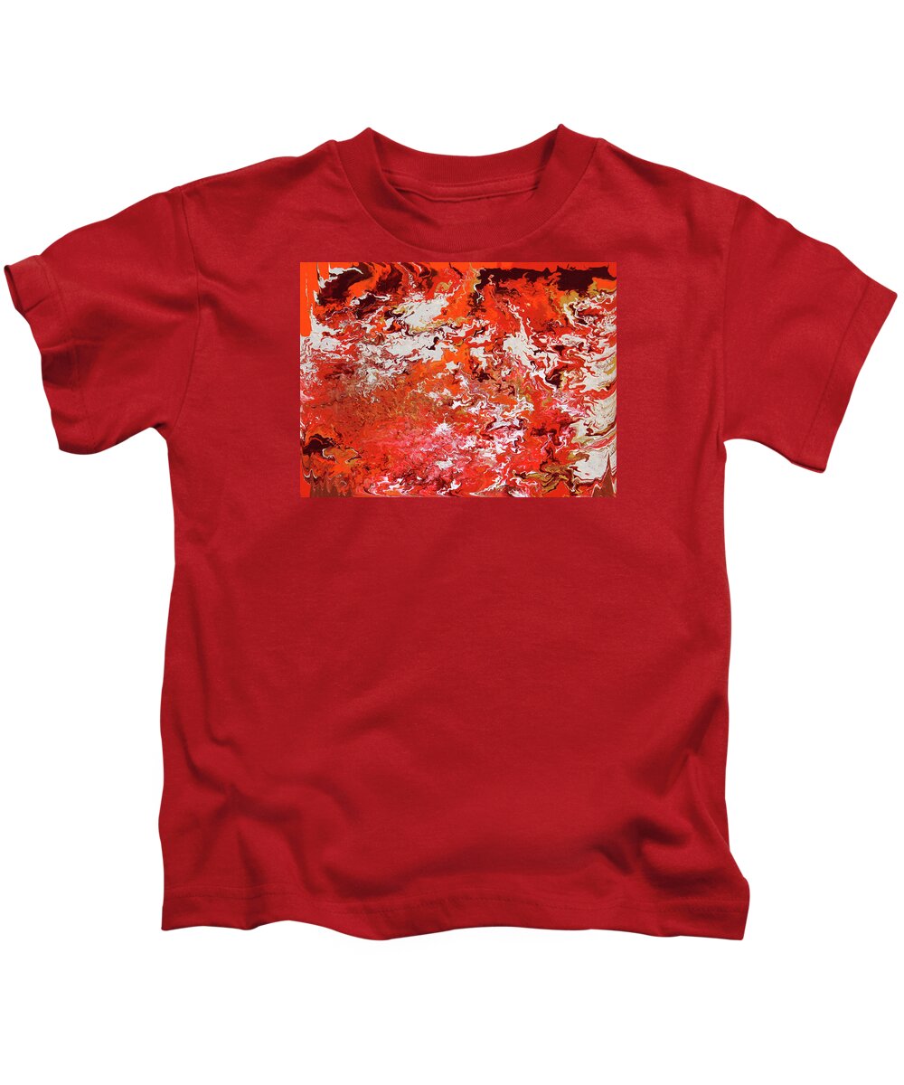 Fusionart Kids T-Shirt featuring the painting Mustang by Ralph White